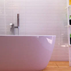 Faïence murale intérieur métro blanc L.15 x l.7,5 cm x ép.7,2 mm