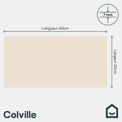 Faïence murale intérieur sable satiné L.60 x l.30 cm x ép.7 mm, Colville-GoodHome New