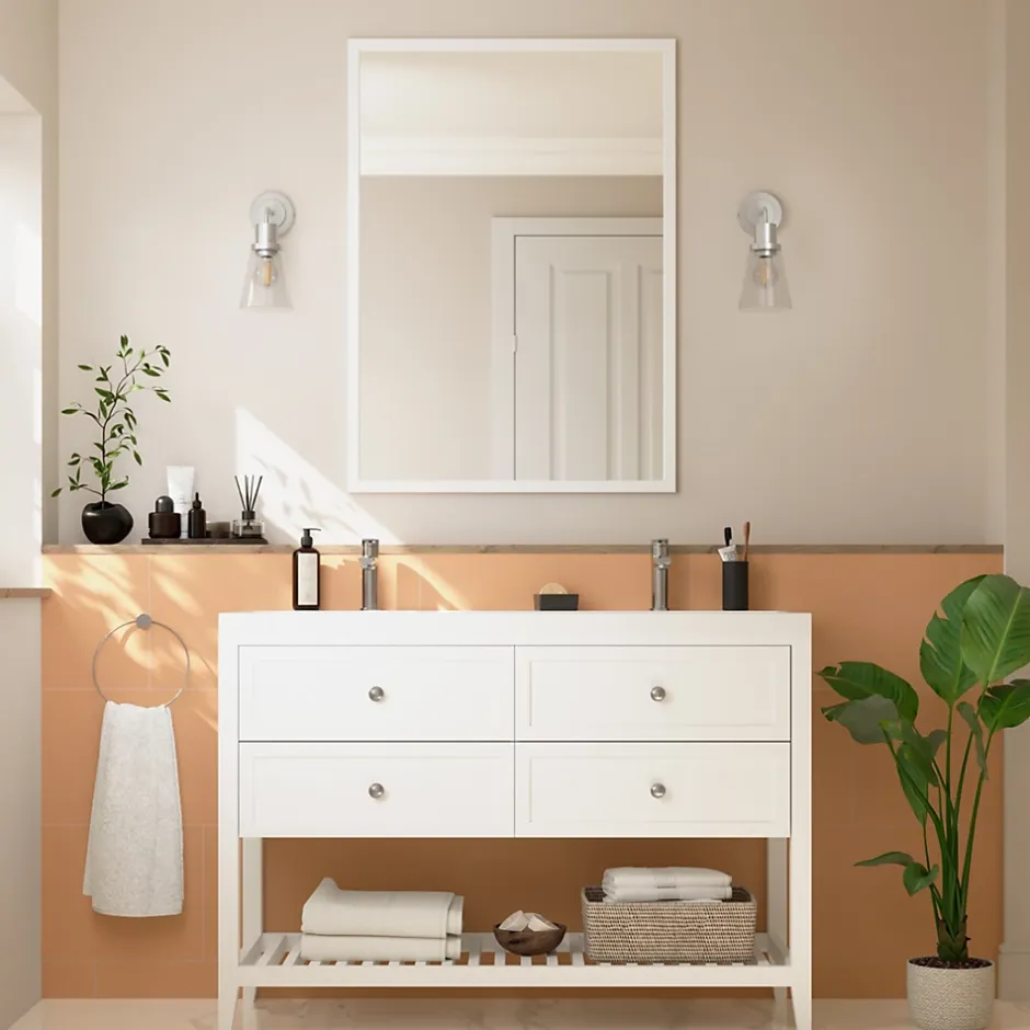 Faïence murale intérieur terracotta satiné L.60 x l.30 cm x ép.7 mm, Colville-GoodHome Clearance