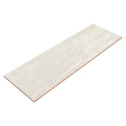 Faïence murale ivoire mat décor fines cannelures L.60 x l.20 cm x ép.9,4 mm, Soft Travertin-GoodHome Discount