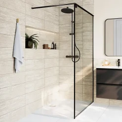 Faïence murale ivoire mat décor fines cannelures L.60 x l.20 cm x ép.9,4 mm, Soft Travertin-GoodHome Discount