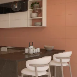 Faïence murale marron terracotta mat L.90 x l.30 cm x ép.10,5 mm, Aspen-Etile Clearance