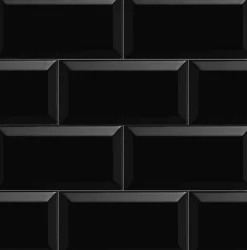 Elyssa Ceramic Faïence murale métro noir brillant L.15 x l.7,5 cm x ép.7,2 mm