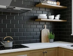 Faïence murale métro noir mat L.15 x l.7,5 cm x ép.7,2 mm-Elyssa Ceramic Sale