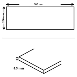 GoodHome Faïence murale rouge L.60 x l.20 cm x ép.8,3 mm, Plain