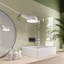 Faïence murale uni vert tansy brillant L.20 x l.5 cm x ép.8 mm, Halo-Equipe Ceramica Online