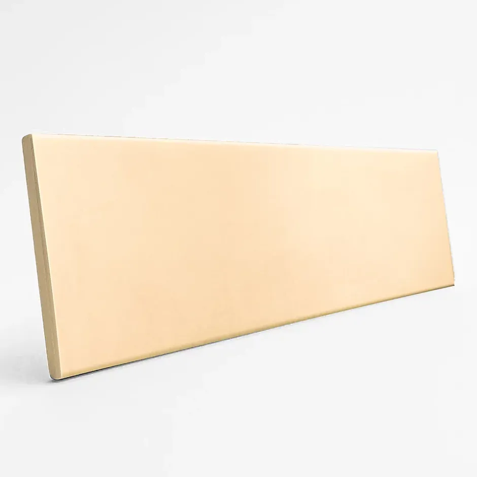 Faïence murale unie beige satin L.30 x l.7 cm, Minerra- Sale