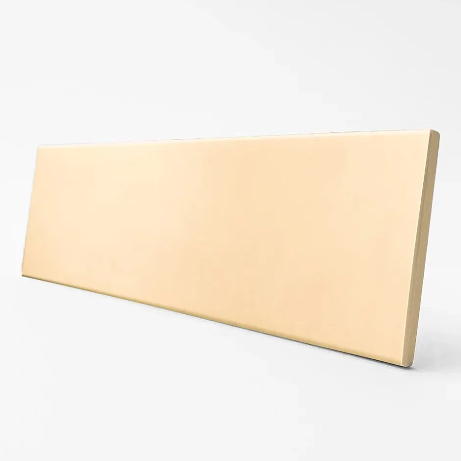 Faïence murale unie beige satin L.30 x l.7 cm, Minerra- Sale