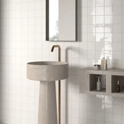 Faïence murale unie blanc brillant L.10 x l.10 cm x ép.8 mm, Twist-Equipe Ceramica Best