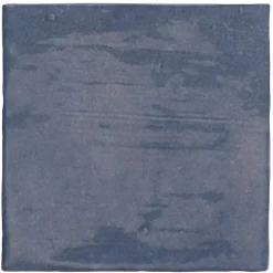 Equipe Ceramica Faïence murale unie bleu grisé brillant L.10 x l.10 cm x ép.8 mm, Twist