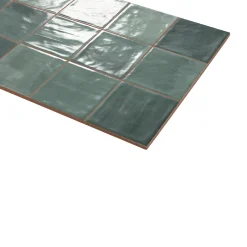 Faïence murale vert brillant L.60 x l.31,6 cm x ép.9 mm, Soul-Ecoceramic Outlet