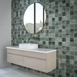 Faïence murale vert brillant L.60 x l.31,6 cm x ép.9 mm, Soul-Ecoceramic Outlet