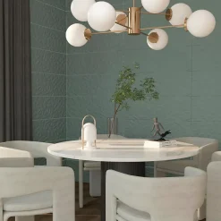 Faïence murale vert foncé mat décor 3D L.90 x l.30 cm x ép.10,5 mm, Aspen-Etile Online