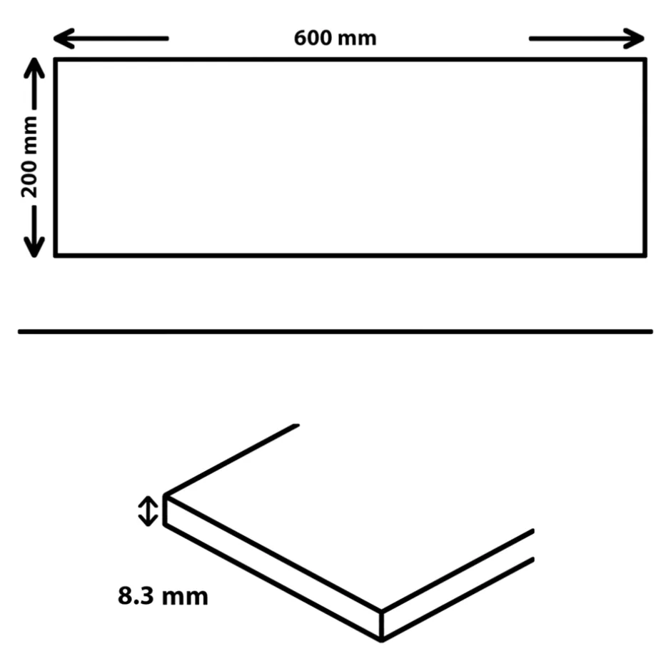 Faïence murale vert satiné L.60 x l.20 cm x ép.8,3 mm, Plain-GoodHome Outlet
