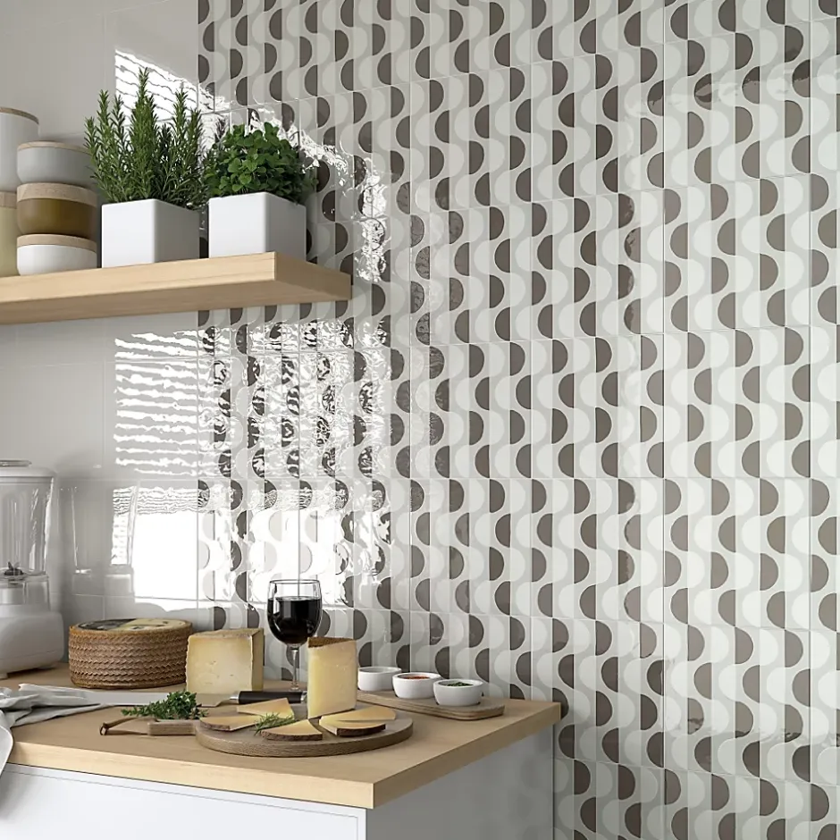 Vives Faïence Paola Avec un décor 20 x 20cm ( vendu par boite de 0,16 m² )