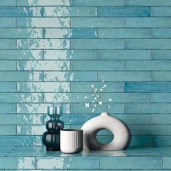 Bestile Faïence Saona Vert brillant - brillant 25 x 5cm ( vendu par boite de 0,75 m² )