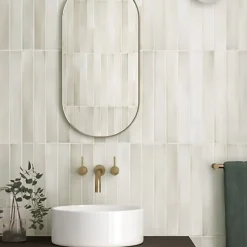 Faience Effet Zellige Beige Clair MASSIMO Almonde 5x40cm - Les Carreaux de Jean-Les Carreaux De Jean Sale