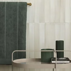 Faience Effet Zellige Beige Clair MASSIMO Almonde 5x40cm - Les Carreaux de Jean-Les Carreaux De Jean  Sale