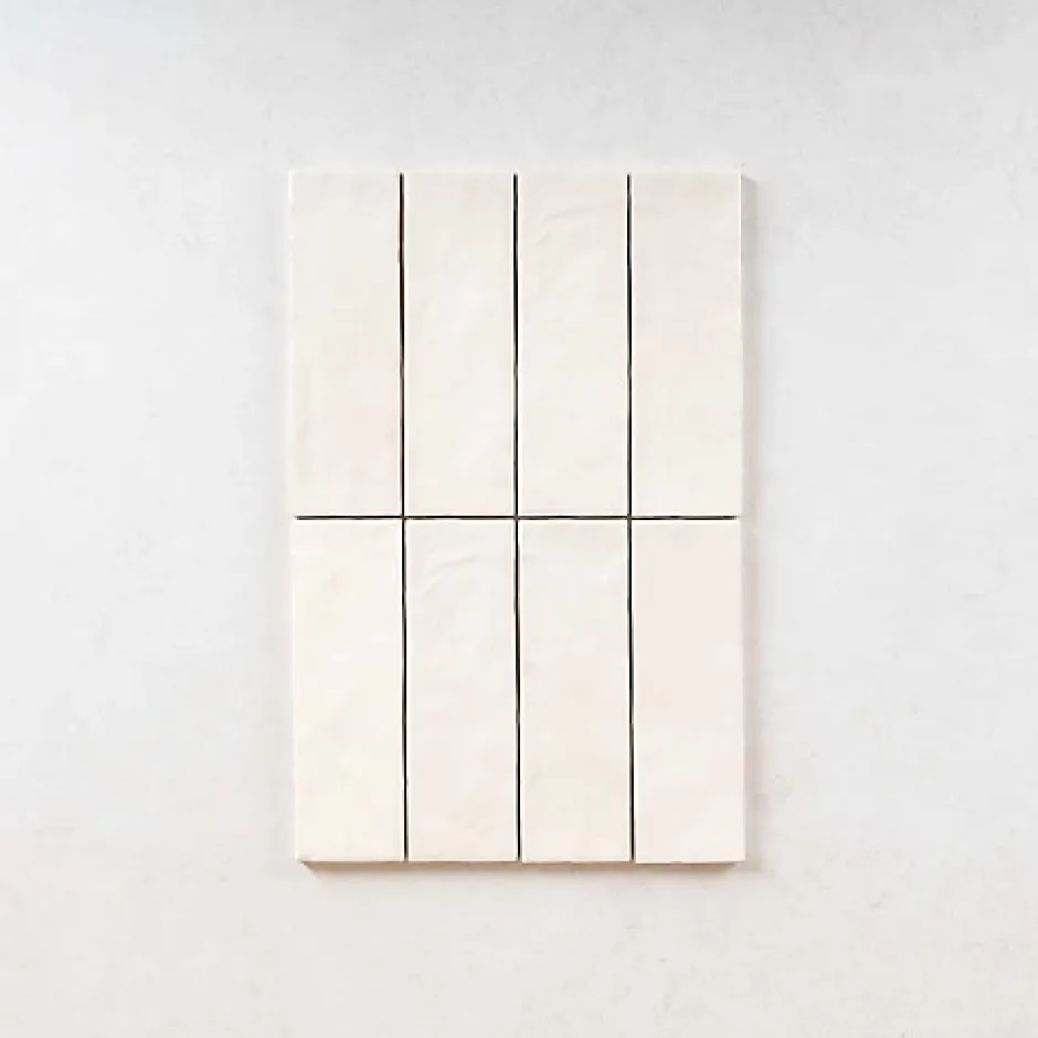 Gioia Materia Faience Effet Zellige Beige MALLORCA 6,5x20cm Cream - Les Carreaux de Jean