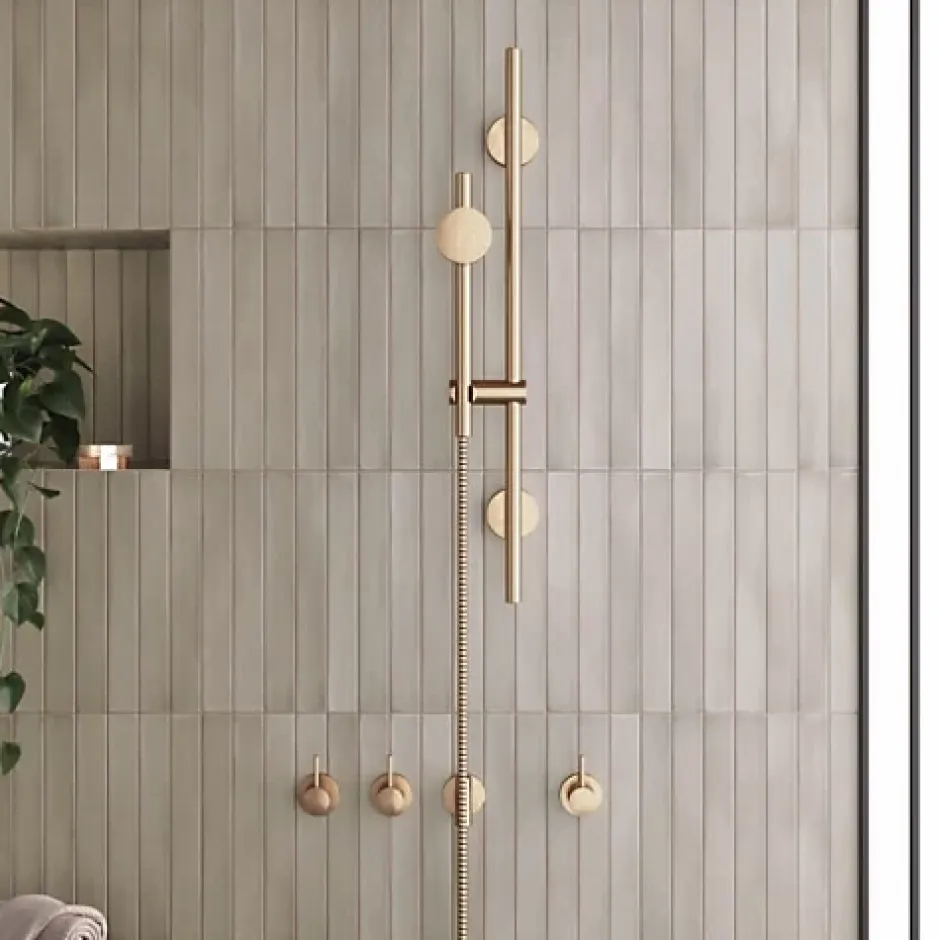 Les Carreaux De Jean Faience Effet Zellige Beige MASSIMO Siena Earth 5x40cm - Les Carreaux de Jean