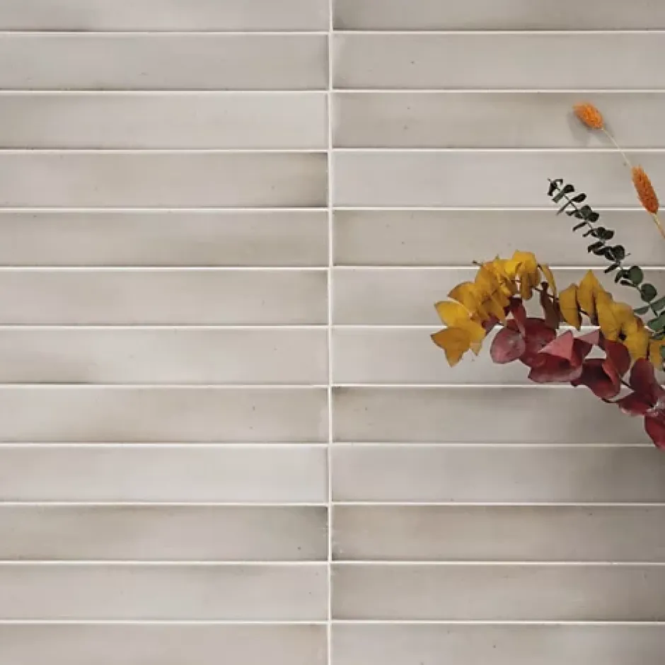 Les Carreaux De Jean Faience Effet Zellige Beige MASSIMO Siena Earth 5x40cm - Les Carreaux de Jean