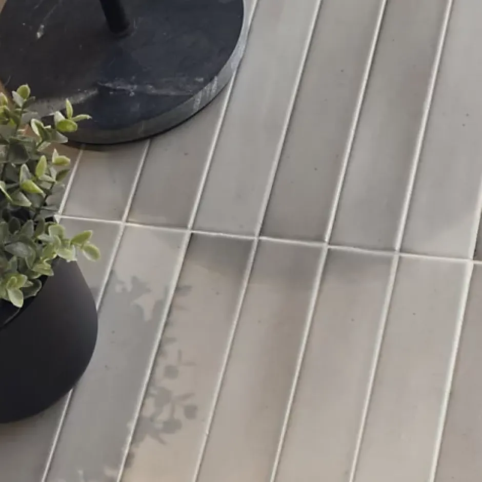 Les Carreaux De Jean Faience Effet Zellige Beige MASSIMO Siena Earth 5x40cm - Les Carreaux de Jean