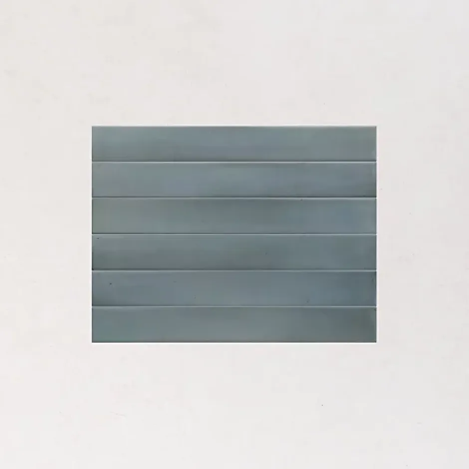 Les Carreaux De Jean Faience Effet Zellige Bleu MASSIMO Smoke Blue 5x40cm - Les Carreaux de Jean