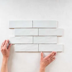 Faience Effet Zellige Gris MALLORCA 6,5x20cm Grey - Les Carreaux de Jean-Gioia Materia Outlet