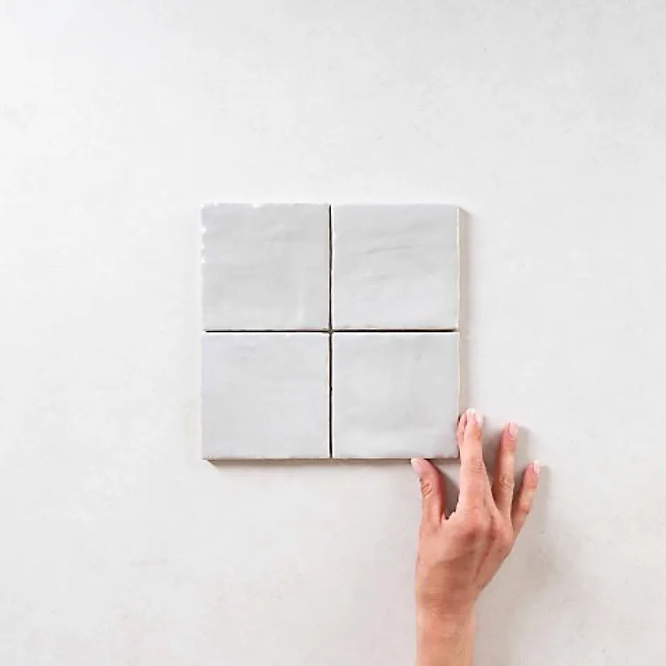 Gioia Materia Faience Effet Zellige Gris MALLORCA 10x10cm Grey - Les Carreaux de Jean