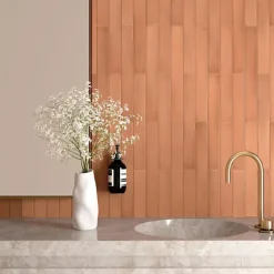 Les Carreaux De Jean  Faience Effet Zellige Terracotta MASSIMO Cotto 5x40cm - Les Carreaux de Jean