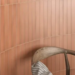 Les Carreaux De Jean  Faience Effet Zellige Terracotta MASSIMO Cotto 5x40cm - Les Carreaux de Jean