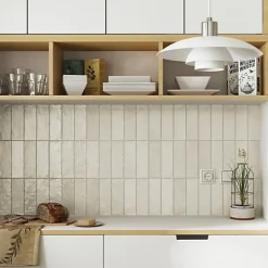 Faience Effet Zellige Vert Clair MALLORCA 6,5x20cm Green - Les Carreaux de Jean-Gioia Materia Best