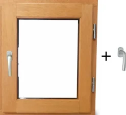 Fenetre Bois 1 Vantail H45 X L40 Côte Tableau Tirant Droite, Poignee (ref 010220f9)-Gd Menuiseries