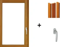 Fenetre Bois 1 Vantail H75 X L50 Tirant Gauche, Tapees Iso 120 (2 De 1,9m), Poignee-Gd Menuiseries Clearance