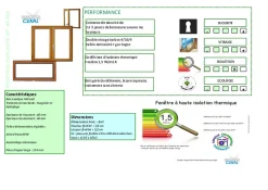 Gd Menuiseries Fenetre Bois 1 Vantail H95 X L80 Côte Tableau Tirant Droite, Poignee (ref 010220f9)