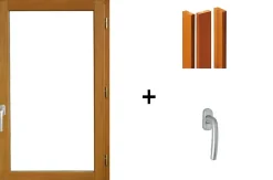 Fenetre Bois 1 Vantail H75 X L50 Tirant Droit, Tapees Iso 100 (2 De 1,9m), Poignee-Gd Menuiseries New