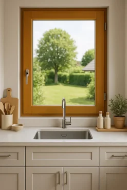 Gd Menuiseries Fenetre Bois 1 Vantail H105 X L60 Côte Tableau Tirant Droite, Poignee (ref 010220f9)