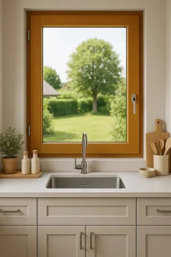 Fenetre Bois 1 Vantail H95 X L50 Côte Tableau Tirant Gauche, Poignee (ref 010220f9)-Gd Menuiseries Best