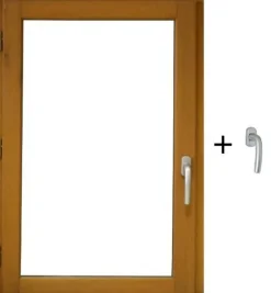 Fenetre Bois 1 Vantail H95 X L50 Côte Tableau Tirant Gauche, Poignee (ref 010220f9)-Gd Menuiseries Best