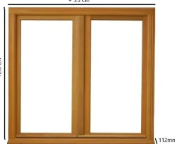 Fenetre Bois 2 Vantaux H195 X L120 Côte Tableau, Poignee (ref 010220f9)-Gd Menuiseries New