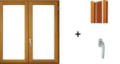 Fenetre Bois 2 Vantaux H105 X L80, Tapees Iso 100 (1 De 1,9m, 1 De 2,28m), Poignee-Gd Menuiseries Sale