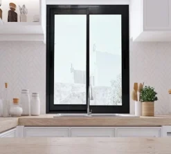 Gd Menuiseries Fenetre Coulissante Aluminium H125 X L120 Gris Ral 7016 2 Vantaux