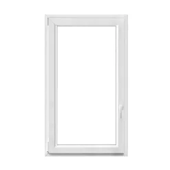 GoodHome Fenêtre 1 vantail oscillo-battante, tirant gauche double vitrage en PVC blanc l.85 x H.138 cm