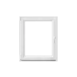 GoodHome Fenêtre 1 vantail oscillo-battante, tirant gauche double vitrage en PVC blanc l.85 x H.98 cm