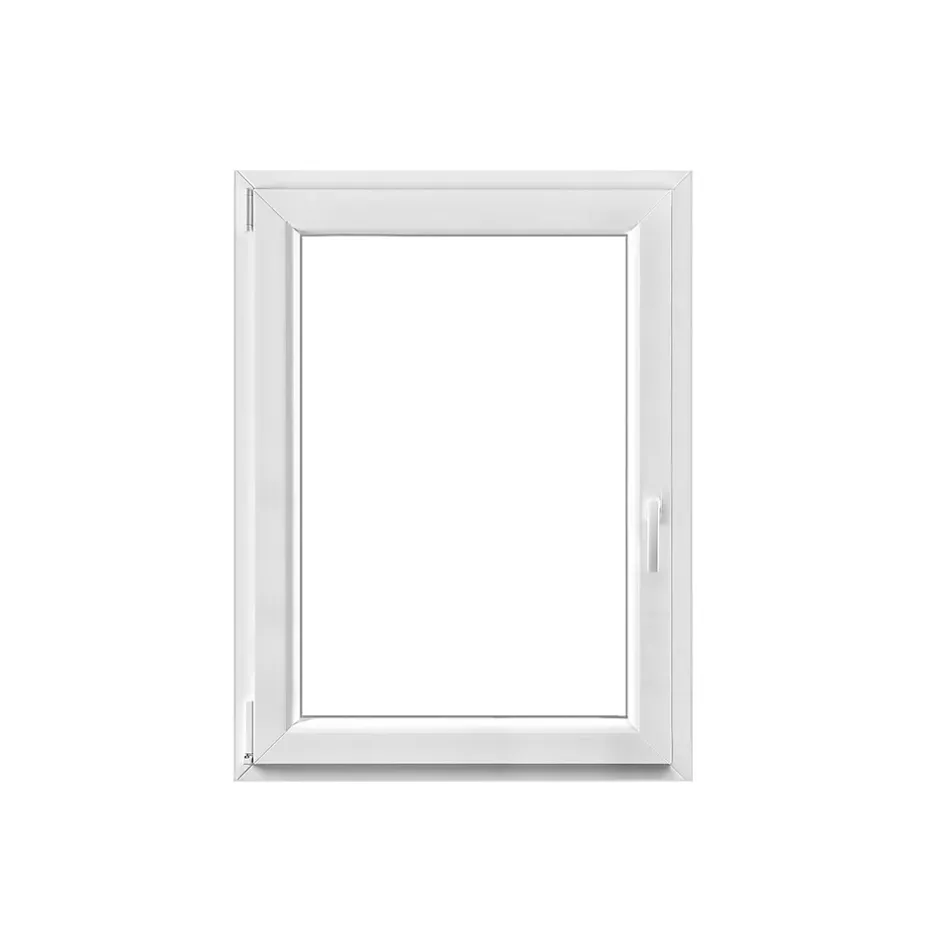 GoodHome Fenêtre 1 vantail oscillo-battante, tirant gauche double vitrage en PVC blanc l.85 x H.108 cm