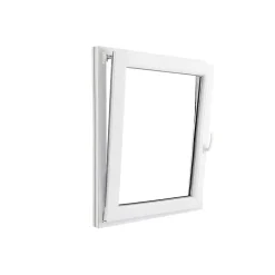 GoodHome Fenêtre 1 vantail oscillo-battante, tirant gauche double vitrage en PVC blanc l.85 x H.108 cm