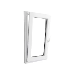 Fenêtre 1 vantail oscillo-battante, tirant gauche double vitrage en PVC blanc l.65 x H.118 cm-GoodHome Best