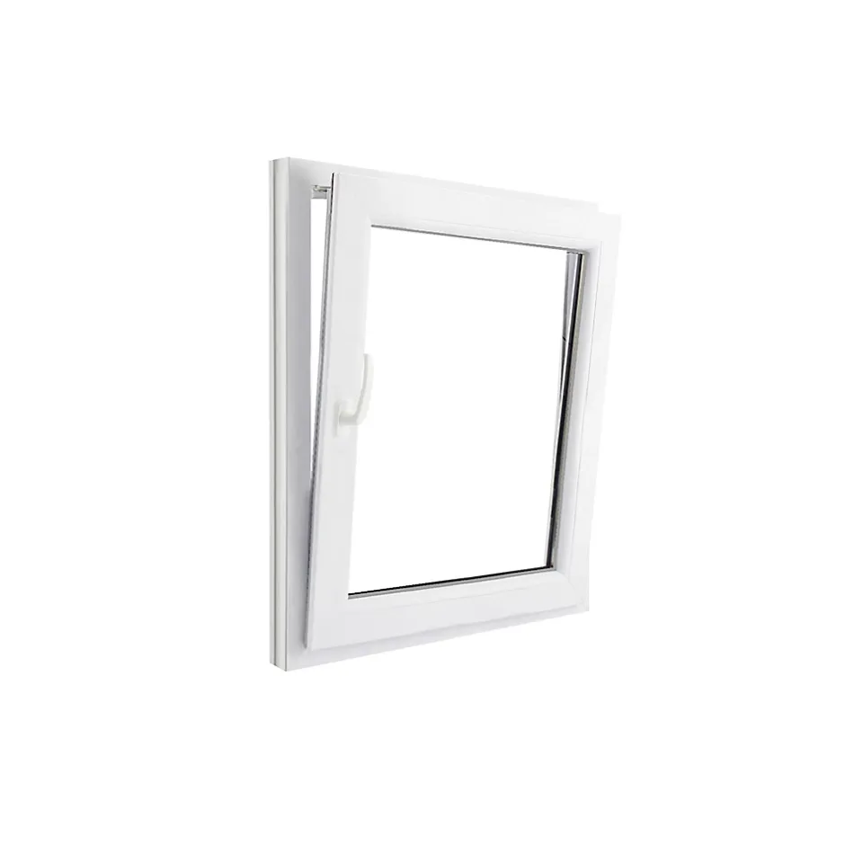 Fenêtre 1 vantail oscillo-battante, tirant droit double vitrage en PVC blanc l.85 x H.98 cm-GoodHome Best