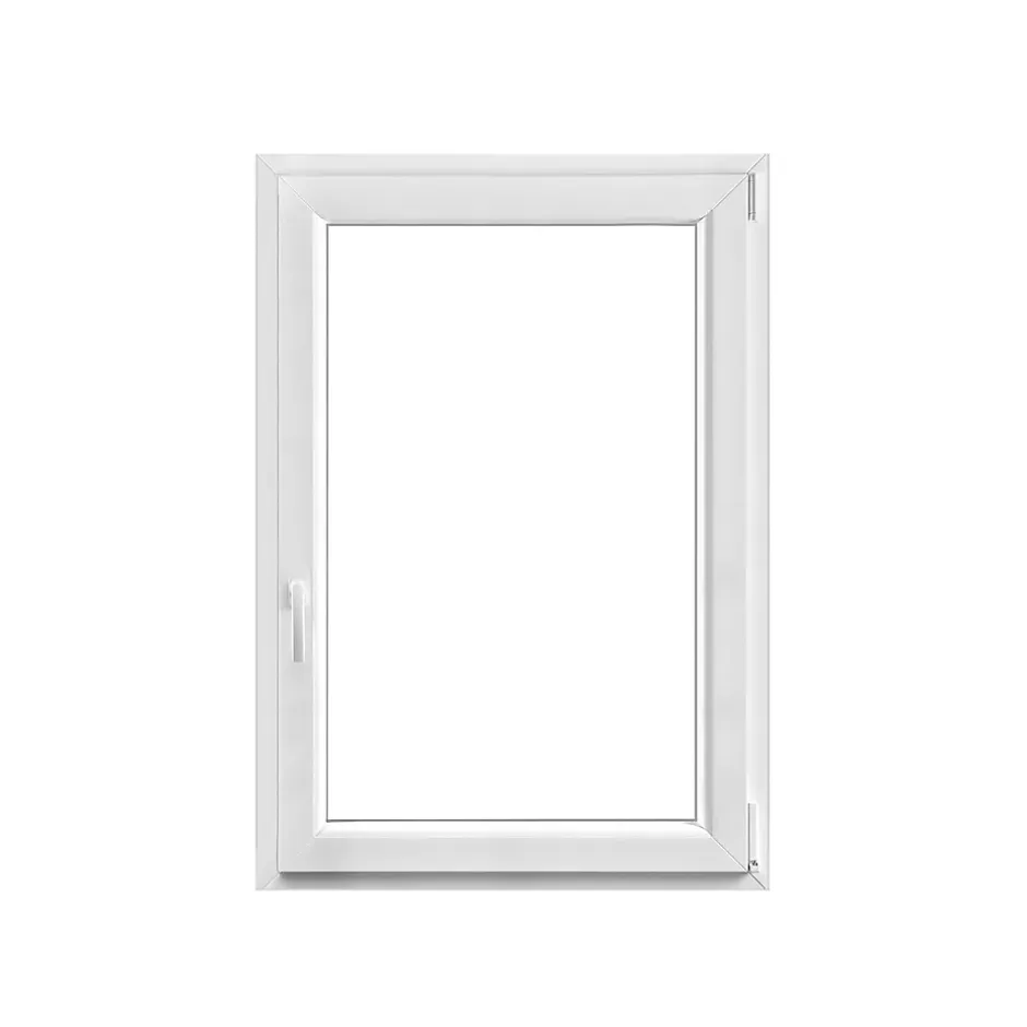 GoodHome Fenêtre 1 vantail oscillo-battante, tirant droit double vitrage en PVC blanc l.85 x H.118 cm