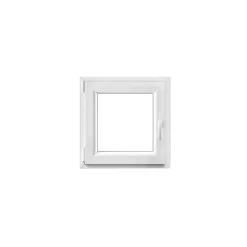 GoodHome Fenêtre 1 vantail oscillo-battante, tirant gauche double vitrage en PVC blanc l.65 x H.63 cm